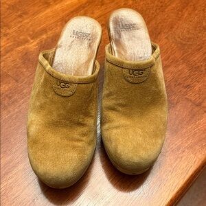 UGG Tan Suede Slip-On Shoes